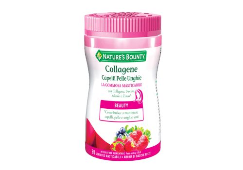 Collagene Capelli Pelle Unghie aroma di bacche miste 60 gommose masticabili