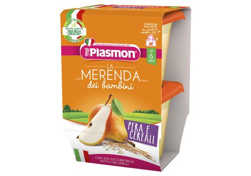 Plasmon La merenda dei bambini pera e cereali 2 x 120 grammi