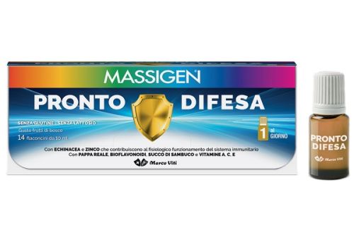 Massigen Pronto Difesa integratore per le difese immunitarie 14 flaconcini 10ml