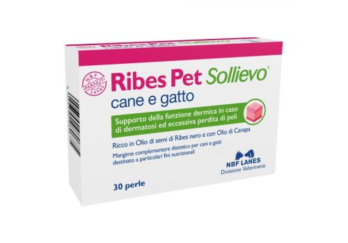 Ribes Pet Sollievo Cane e Gatto mangime complementare per il supporto della funzione dermica 30 perle