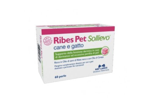 Ribes Pet Sollievo Cane e Gatto mangime complementare per il supporto della funzione dermica 60 perle