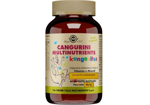 Cangurini Multinutrients frutti tropicali integratore di vitamine e minerali 60 tavolette masticabili