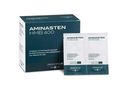 Principium Aminasten HMB 400 integratore di aminoacidi essenziali contro stanchezza e affaticamento 14 bustine