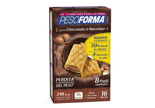 PESOFORMA BISCOTTO CIOCCOLATO E NOCCIOLA 16PZ