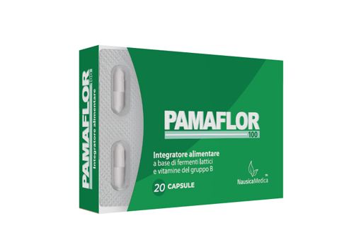 Pamaflor 100 integratore integratore per l'equilibrio della flora batterica intestinale 20 capsule