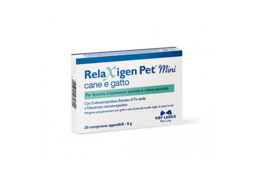 Relaxigen Pet Mini mangime complementare per la serenità di cani e gatti 20 compresse appetibili