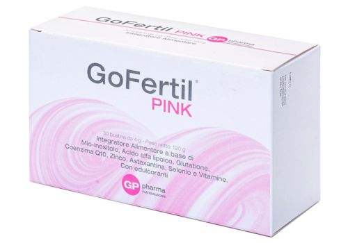 Gofertil Pink integratore per l'infertilità femminile e sindrome dell'ovaio policistico 30 bustine