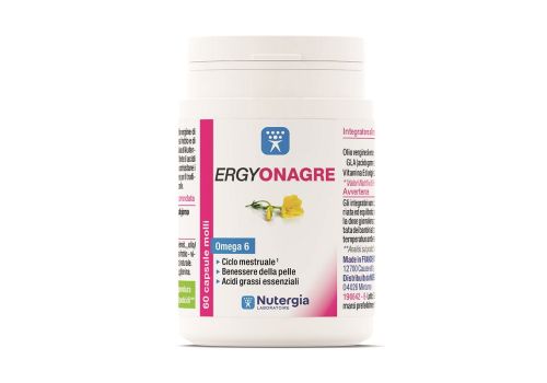 Ergyonagre integratore per il benessere della pelle e il ciclo mestruale 60 capsule molli