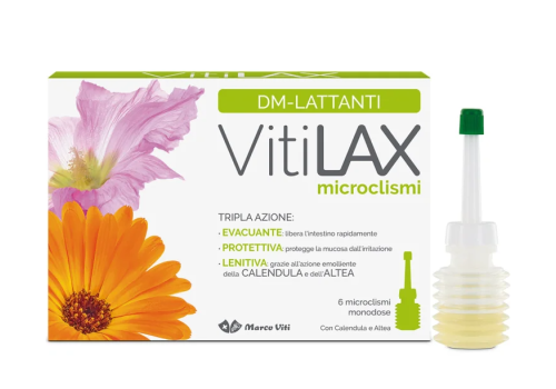 Vitilax microclismi per lattanti a tripla azione 6 pezzi