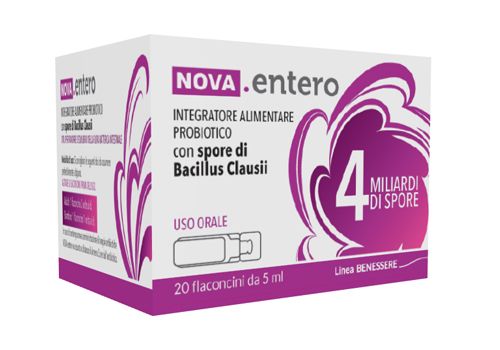 Nova Entero 4 Miliardi integratore a base di probiotici 20 flaconcini 5ml