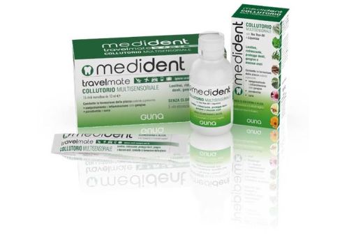 Medident Travelmate collutorio multisensoriale antiplacca 15 stick monodose x 10ml