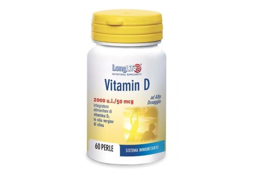 Vitamin D 2000 u.i. integratore per la salute delle ossa e del sistema immunitario 60 perle