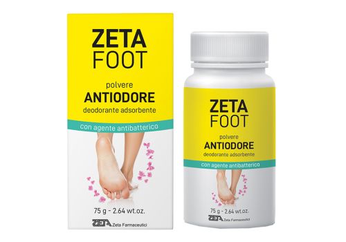 Zeta Foot polvere antiodore deodorante adsorbente con agente antibatterico 75 grammi