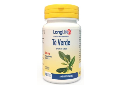 Longlife Tè verde integratore antiossidante 500mg 60 capsule