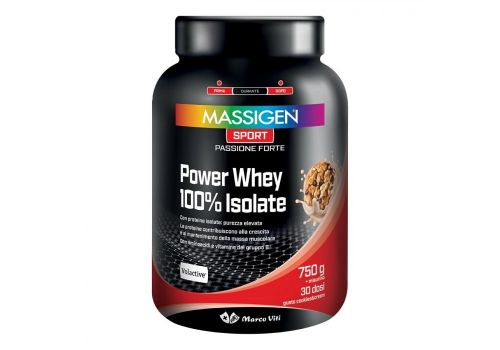 Massigen Sport Power Whey 100% Isolate proteine isolate gusto cookies 750 grammi