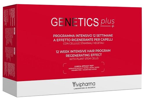 Genetics Plus programma intensivo 12 settimane a effetto rigenerante per capelli 14 fiale 5ml + spray 100ml