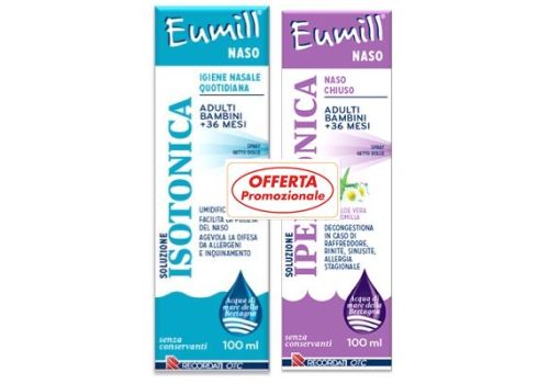EUMILL NASO SOLUZIONE ISOTONICA 100ML + SOLUZIONE IPERTONICA 100ML