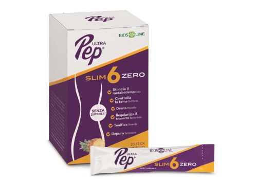 Ultra Pep Slim 6 Zero integratore per il controllo del peso gusto ananas 20 stick