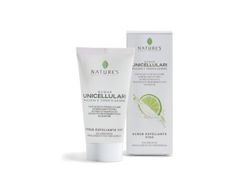 Nature's acque unicellulari pulizia e tonificazione scrub esfoliante viso 50ml