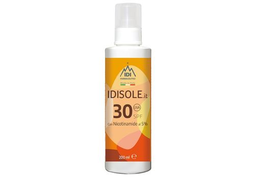 Idisole-it protezione solare alta spf30 spray corpo e viso pelle grassa 200ml