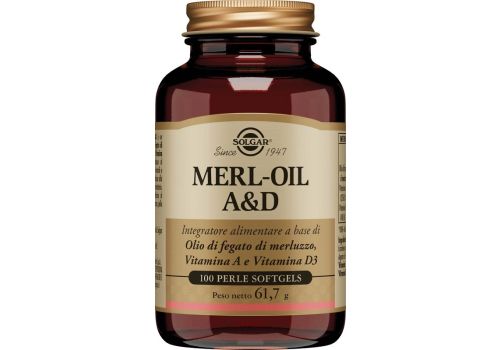 Merl-Oil A&D integratore per il sistema immunitario 100 perle softgels