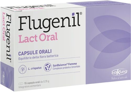 Flugenil Lact Oral integrtore per l'equilibrio della flora batterica intestinale 15 capsule