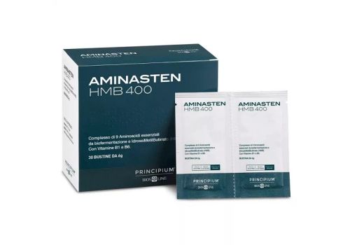 Principium Aminasten HMB 400 integratore di aminoacidi essenziali contro stanchezza e affaticamento 30 bustine