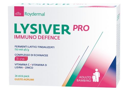 Lysiver Pro Immuno Defence integratore per le difese immunitarie e la flora intestinale 24 stick