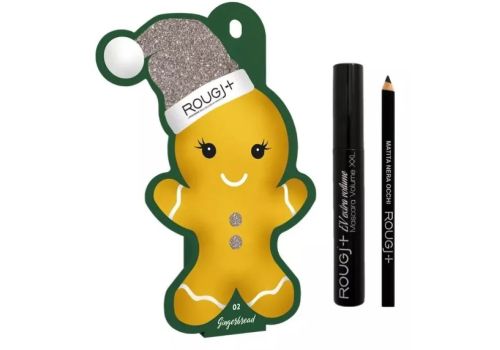 Rougj Ginger Bread 02 confezione regalo con matita occhi nera + mascara extra volume nero 10ml