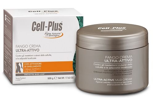 Cell-Plus Fango Crema Ultra-Attivo trattamento urto contro gli inestetismi della cellulite 500 grammi