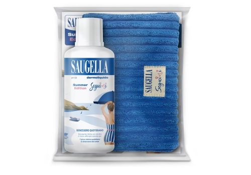 Saugella Dermoliquido Summer Edition Seguimi detergente intimo quotidiano 500ml + pochette