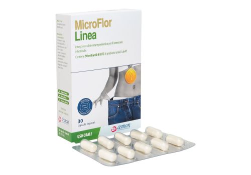 Microflor Linea integratore probiotico per il benessere intestinale 30 capsule vegetali