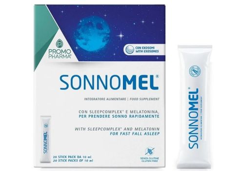 Sonnomel integratore per prendere sonno rapidamente 20 stick-pack da 10ml
