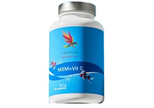 Carnium Botanicals MSM + Vit C integratore per la stanchezza e il benessere articolare 90 capsule