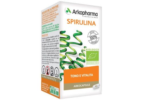 Arkopharma Spirulina integratore tonico 45 capsule