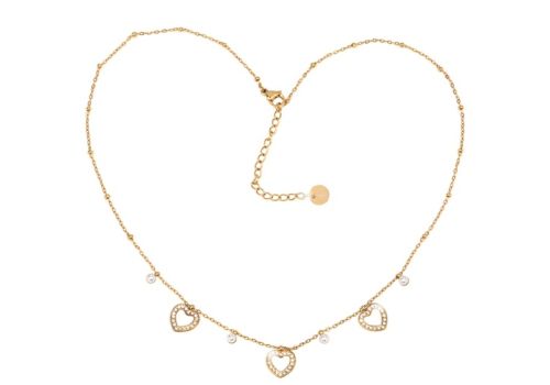 Biojoux inay collana in acciaio anallergico gold plated