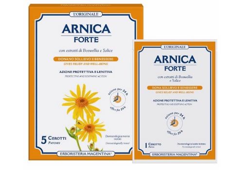 Arnica Forte con estratti di boswellia e salice cerotti per dolori muscolari e articolari 5 pezzi