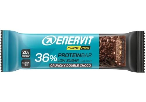 Enervit Pure Pro 36% barretta proteica low sugar crunchy double choco 55 grammi