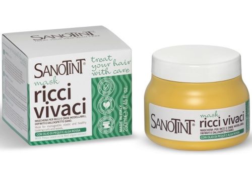 Sanotint Mask ricci vivaci maschera per capelli con olio di pequì e alga rossa 250ml