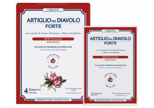 Artiglio del Diavolo Forte cerotti per il benessere muscolare 4 pezzi