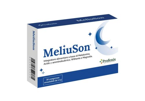 MeliuSon integratore per favorire il rilassamento mentale e la qualità del sonno 30 compresse orosolubili