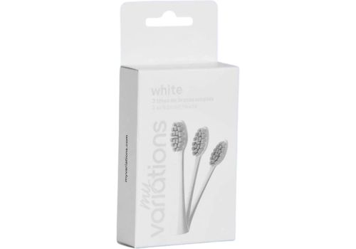 My Variations testine di ricambio per spazzolino elettrico bianco 3 pezzi