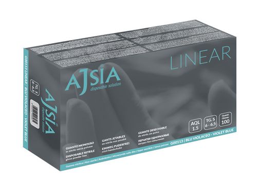 Ajsia Linear guanto in nitrile taglia s 100 pezzi