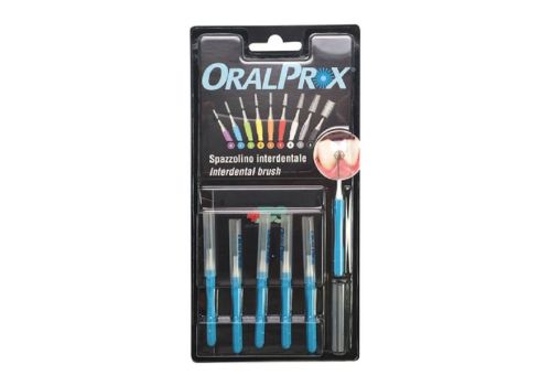 Oralprox scovolini interdentali tascabili misura 1 colore azzurro 6 pezzi