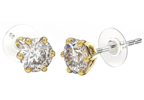 Biojoux queen cherlotte orecchini in acciaio medicale gold plated