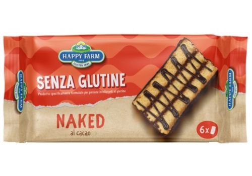 Happy Farm Naked al cacao senza glutine 6 x 33 grammi