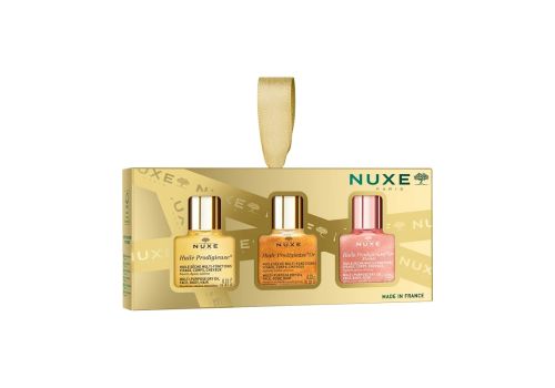 Nuxe Huile Prodigieuse mini cofanetto con olio secco classico + olio secco or + olio secco or florale 3 x 10ml