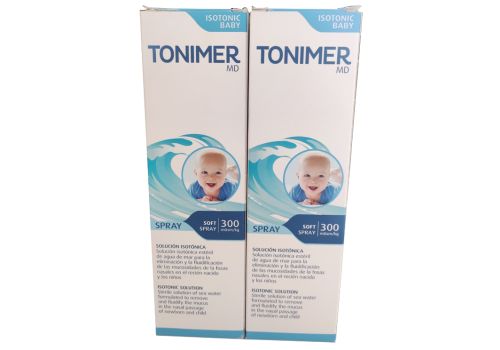 Tonimer Md Isotonic Baby 300mosm soluzione isotonica fluidificante spray nasale promo 100ml + 100ml