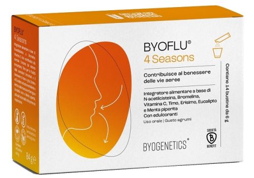 Byoflu 4 Seasons integratore per il benessere delle vie aeree 14 bustine
