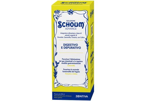 Soluzione Schoum Advance integratore digestivo e depurativo soluzione orale 500ml